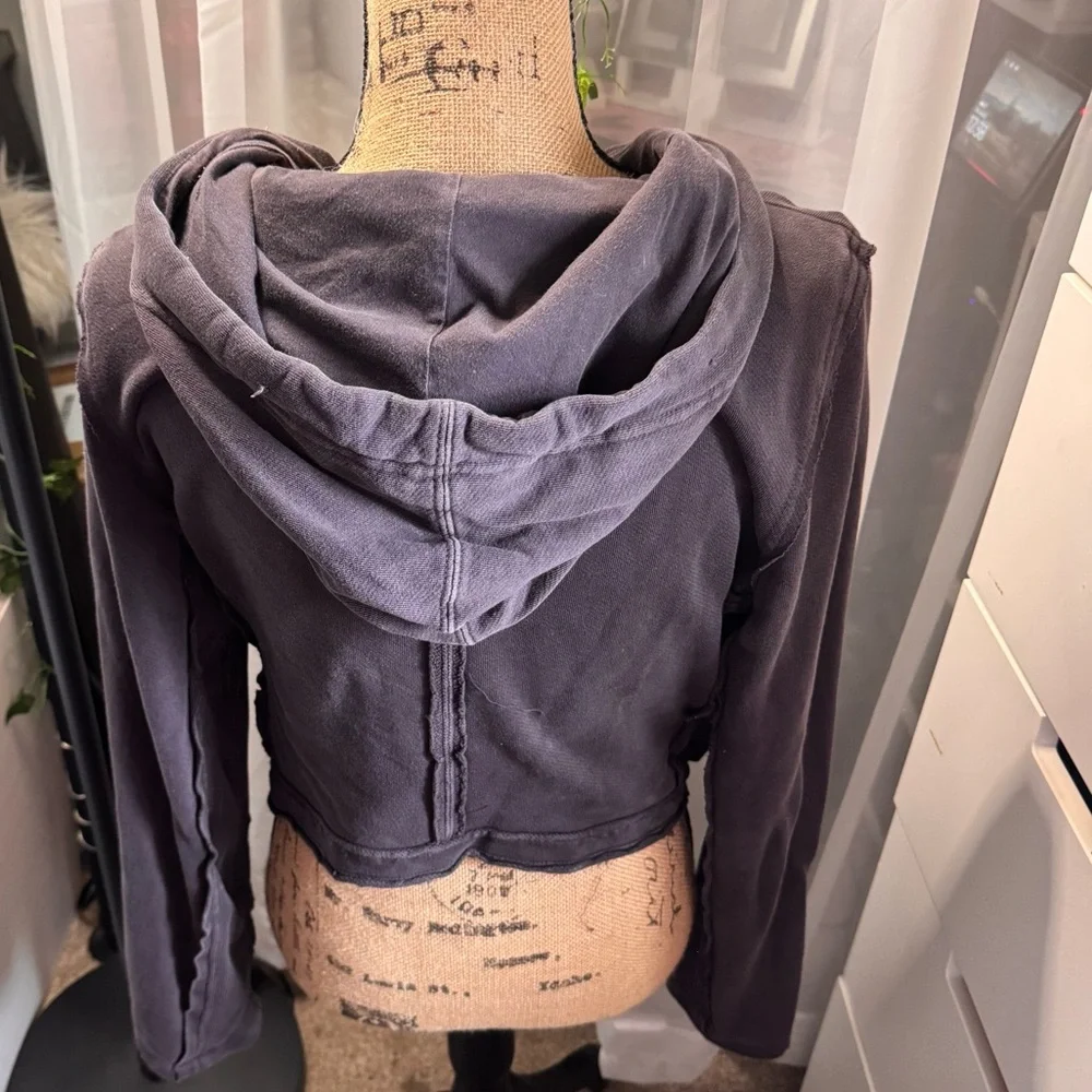 Free People You Asked For It Moto Hooded Jacket - size M